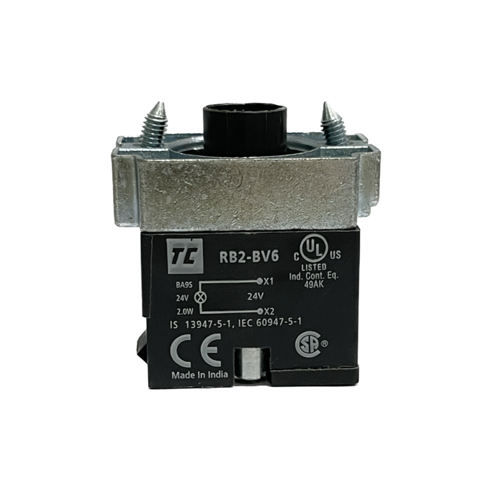 Body Assemblies for illuminated Push Buttons, Selector Switches & Pilot Lights. Lamp Module Only. Filament Bulb or LED to order separately.