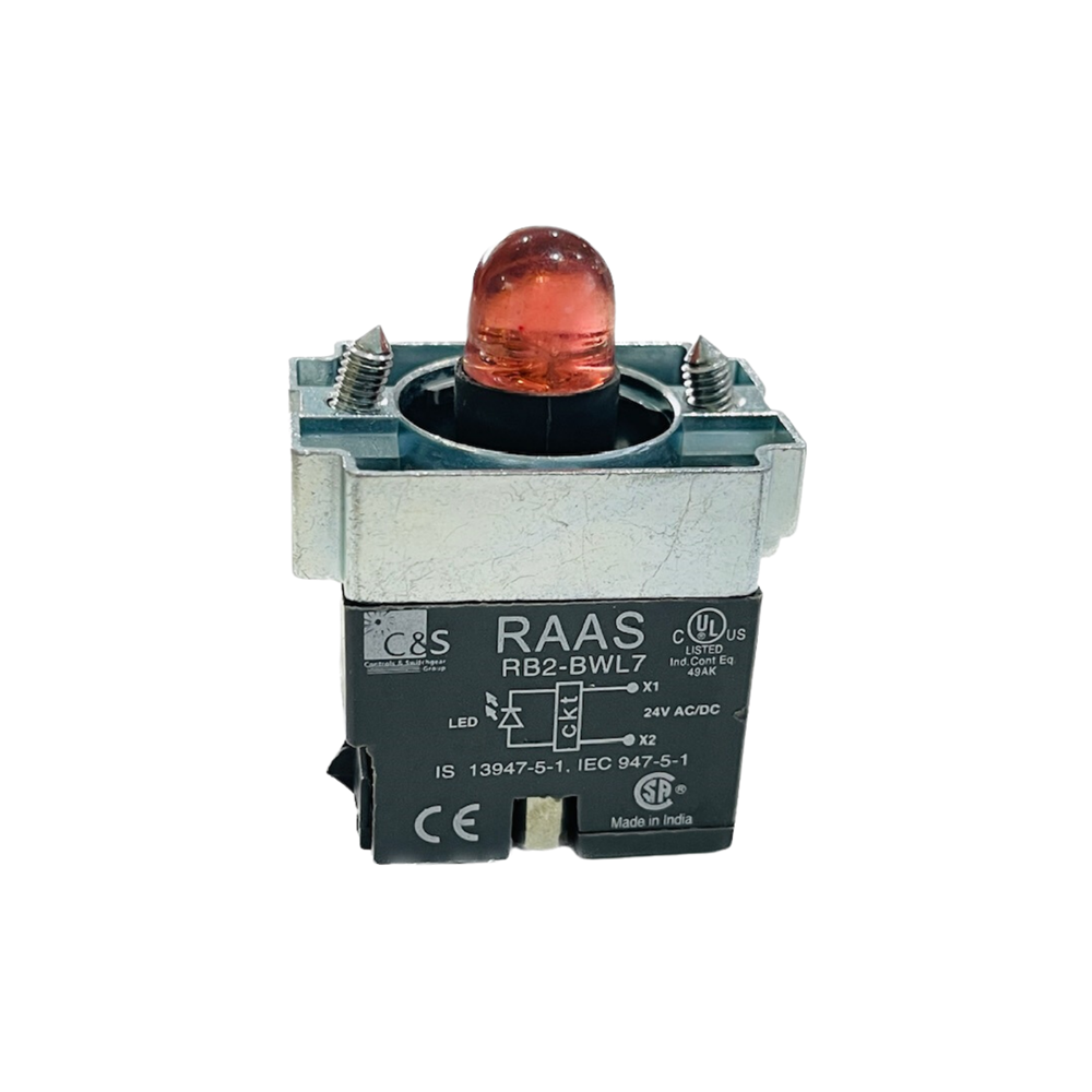 Body Assemblies for Illuminated Push Buttons & Selector Switches with Integral Circuit & Cluster LED w/o Contact Blocks