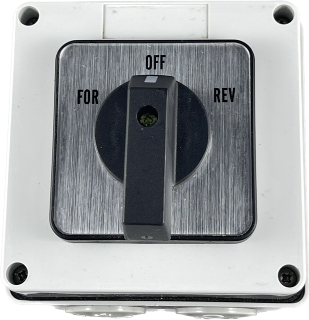 MYW FORWARD REVERSING SWITCH 3 POLE 20A 500V IP66 GREY
