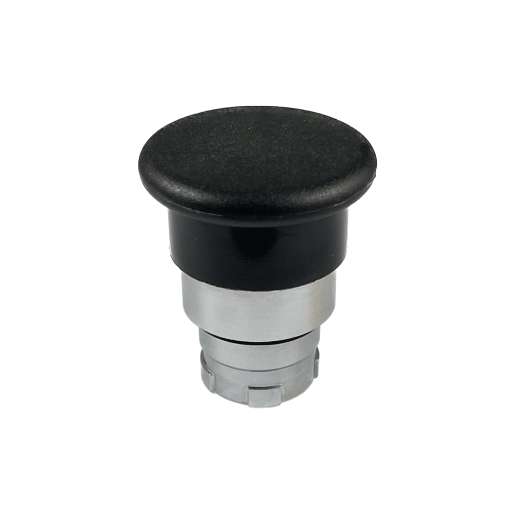 C&S MUSHROOM HEAD METAL SPRING RETURN 22.5MM BLACK