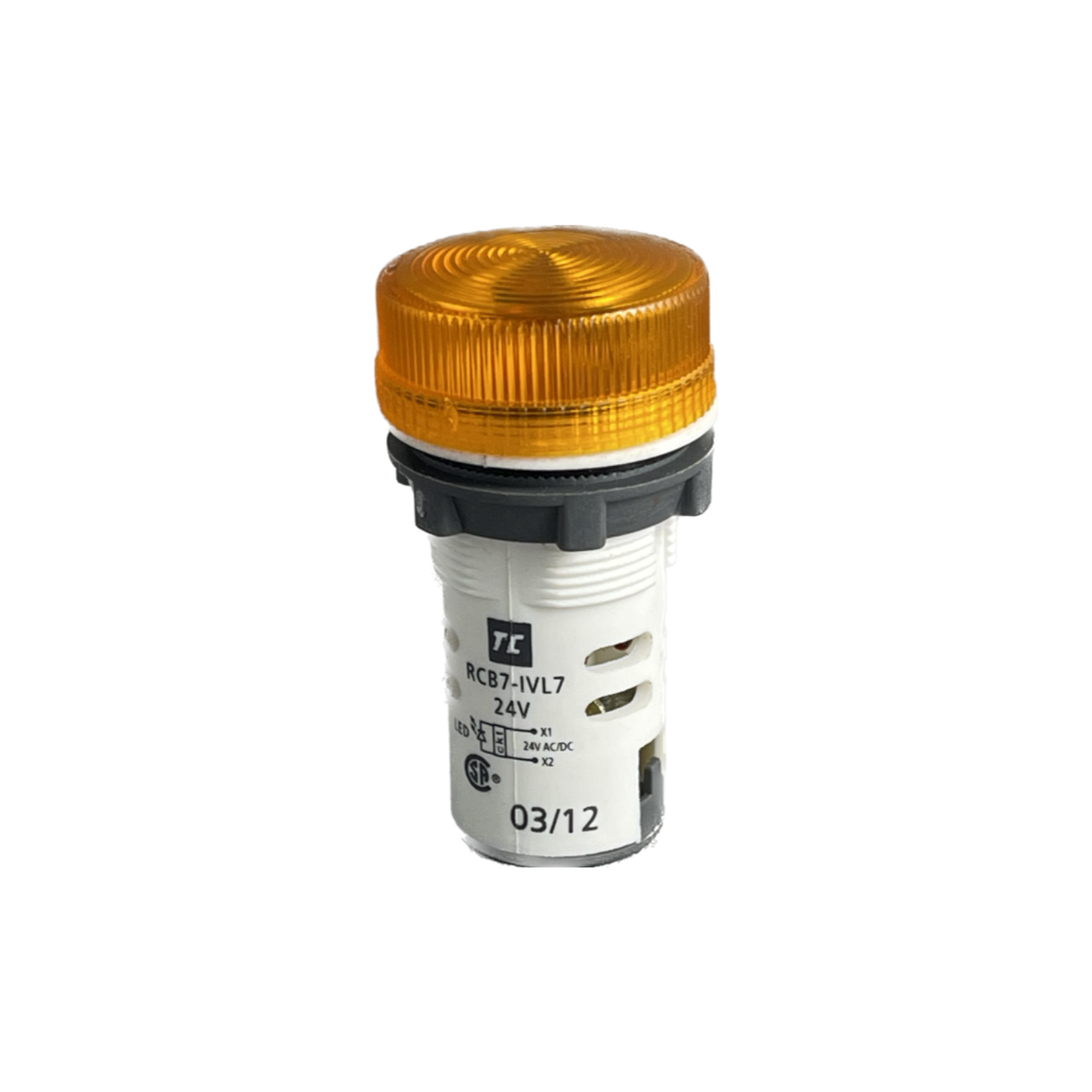 C&S ILLUMINATED PILOT LIGHT PVC 22.5MM INTEGRAL LED PILOT 24VAC/DC AMB