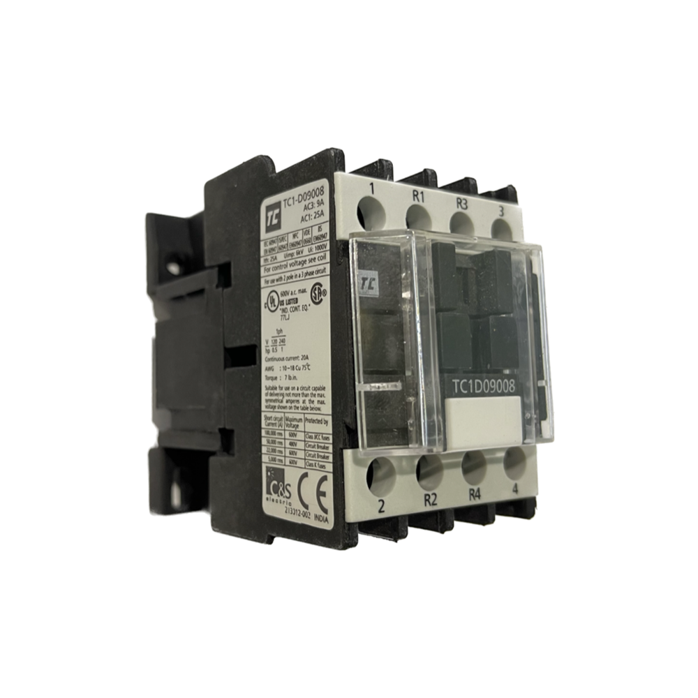 C&S ROBUSTA CONTACTOR 4P 4KW 9A (AC3 415V) 2NO+2NC AUX CONTACT 48VAC C