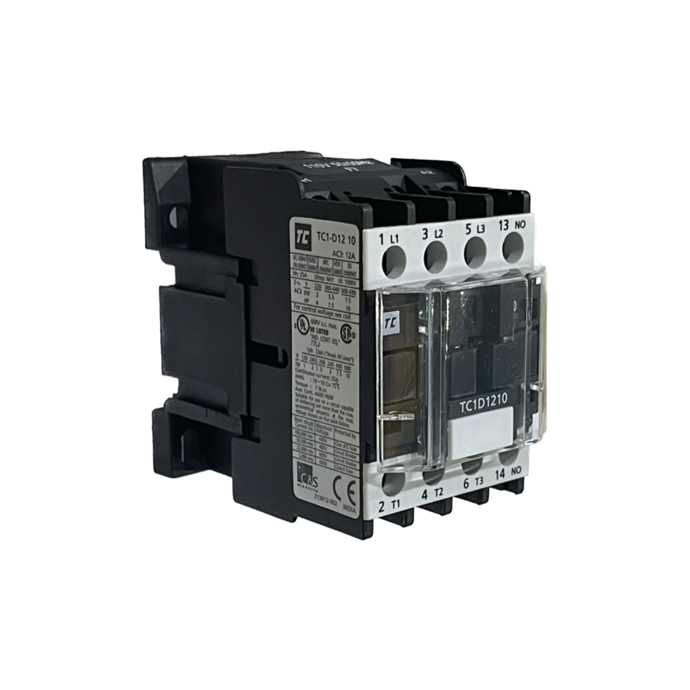 C&S ROBUSTA CONTACTOR 3P 5.5KW 12A (AC3 415V) 1NO AUX CONTACT 415V COI