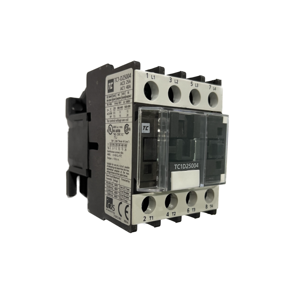 C&S ROBUSTA CONTACTOR 4P 11KW 25A (AC3 415V) 4NO MAIN CONTACT 32VAC CO
