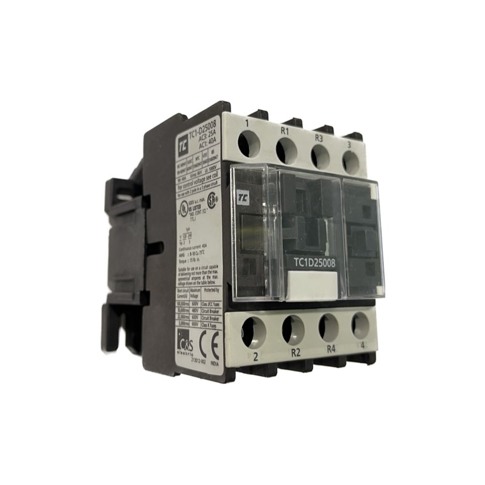 C&S ROBUSTA CONTACTOR 4P 11KW 25A (AC3 415V) 2NO+2NC MAIN CONTACT 415V