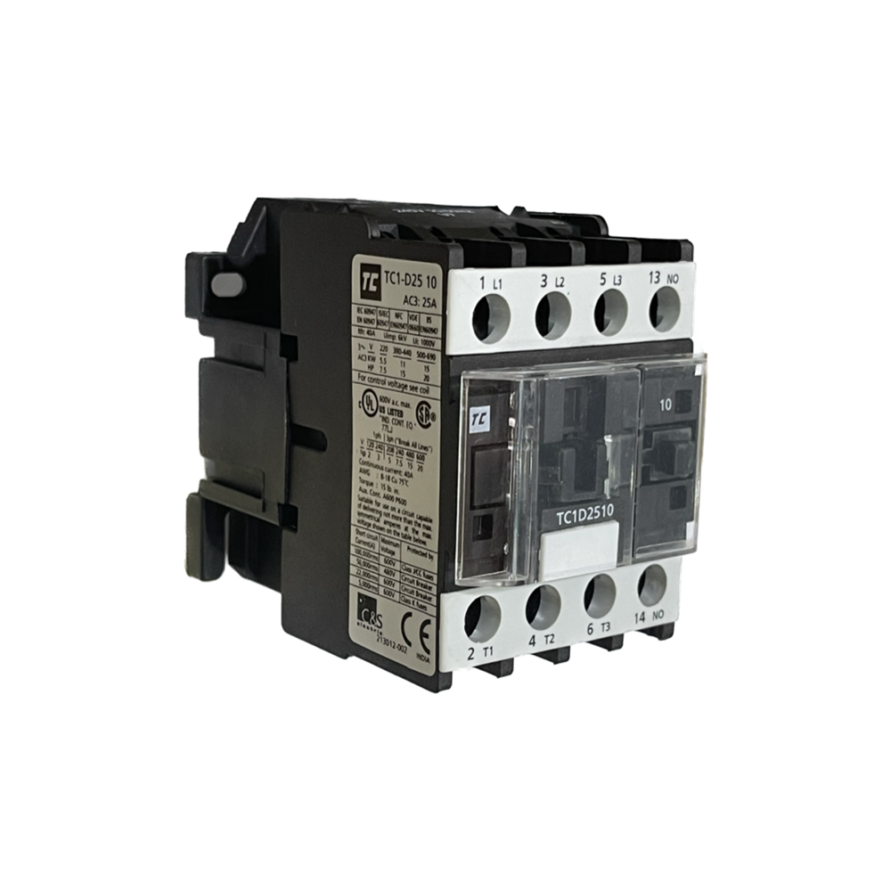 C&S ROBUSTA CONTACTOR 3P 11KW 25A (AC3 415V) 1NO AUX CONTACT 42VAC COI