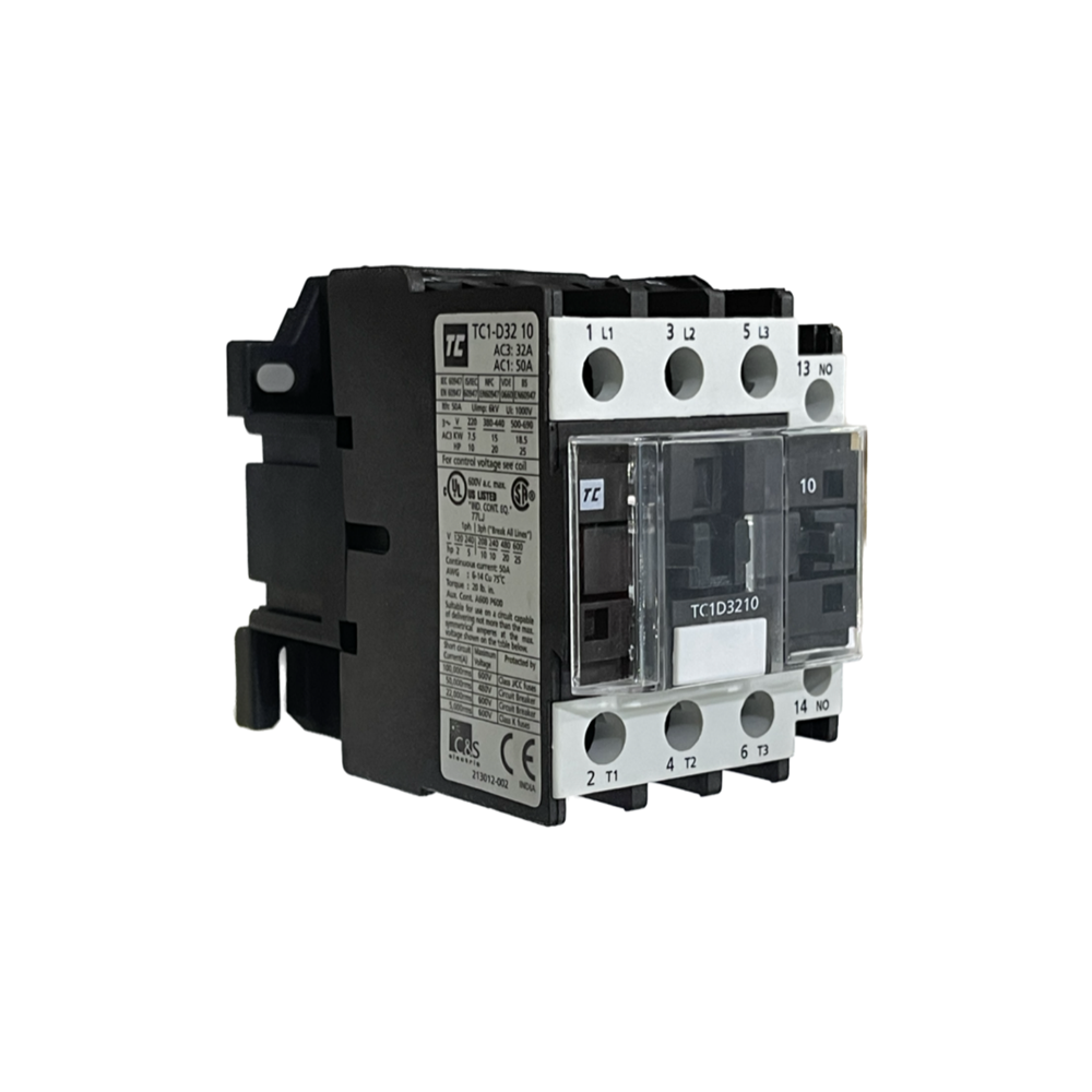 C&S ROBUSTA CONTACTOR 3P 15KW 32A (AC3 415V) 1NO AUX CONTACT 32VAC COI