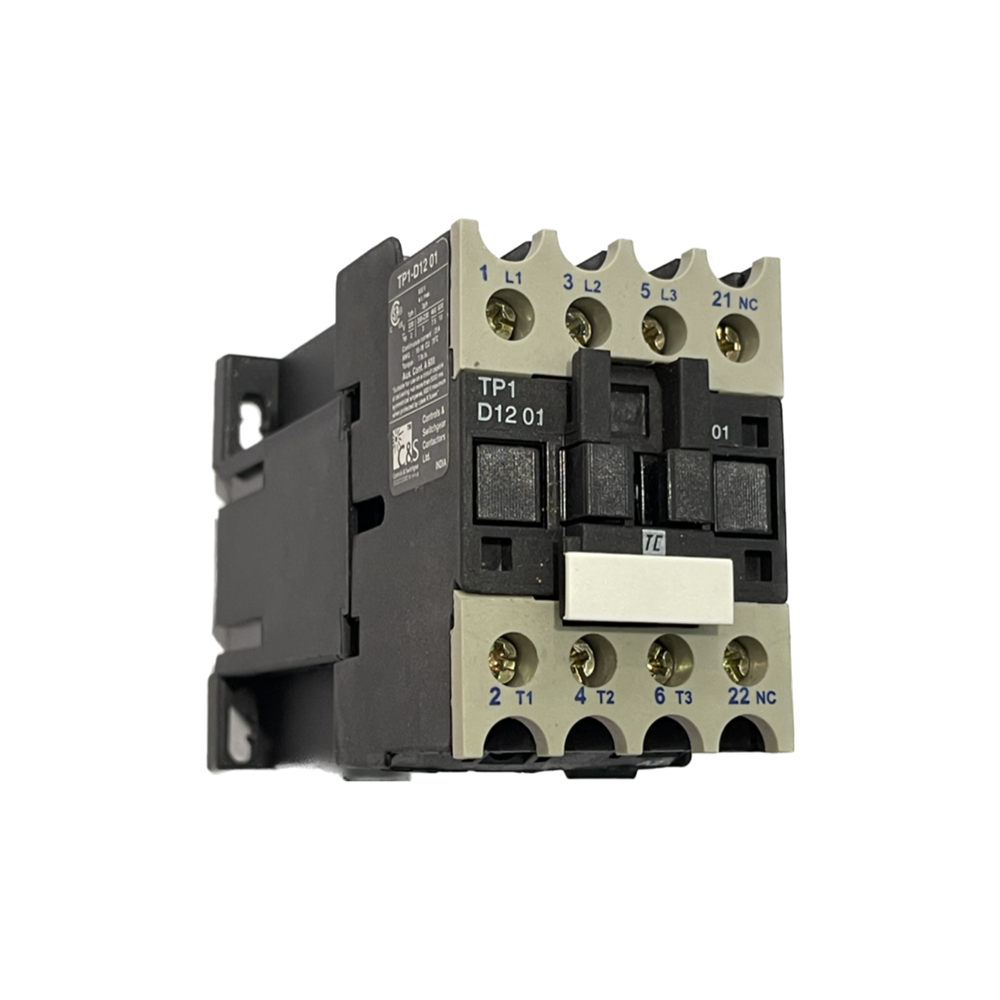 C&S ROBUSTA DC CONTACTOR 3P 5.5KW 12A (AC3 415V) 1NC AUX CONTACT 12VDC