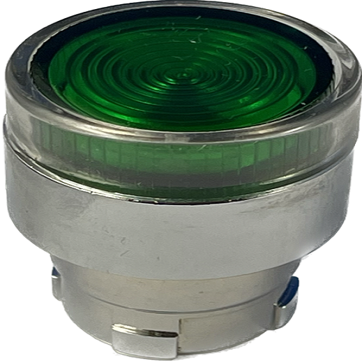 C&S PUSHBUTTON ILLUMINATED HEAD FLUSH METAL SPRING RETURN 22.5MM GREEN ...